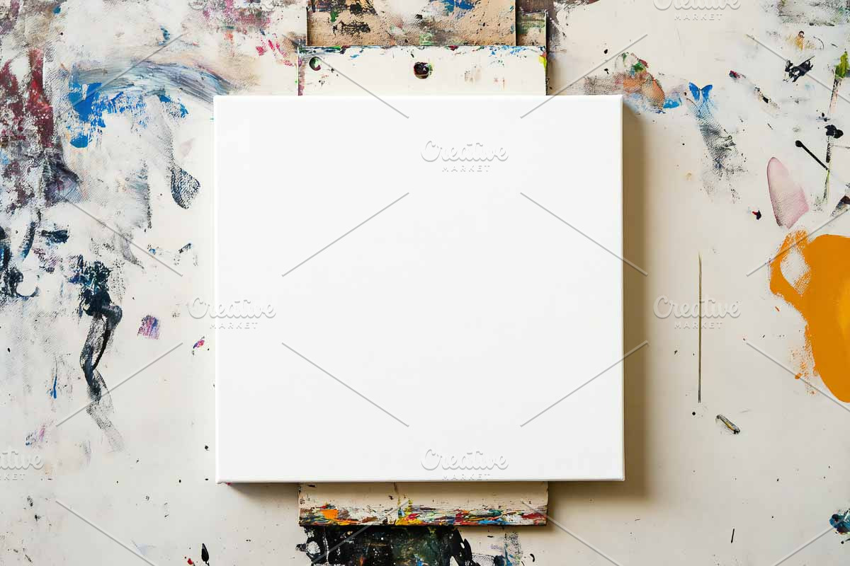 Art White Canvas Mockup, a Templates & Theme by VetalStock
