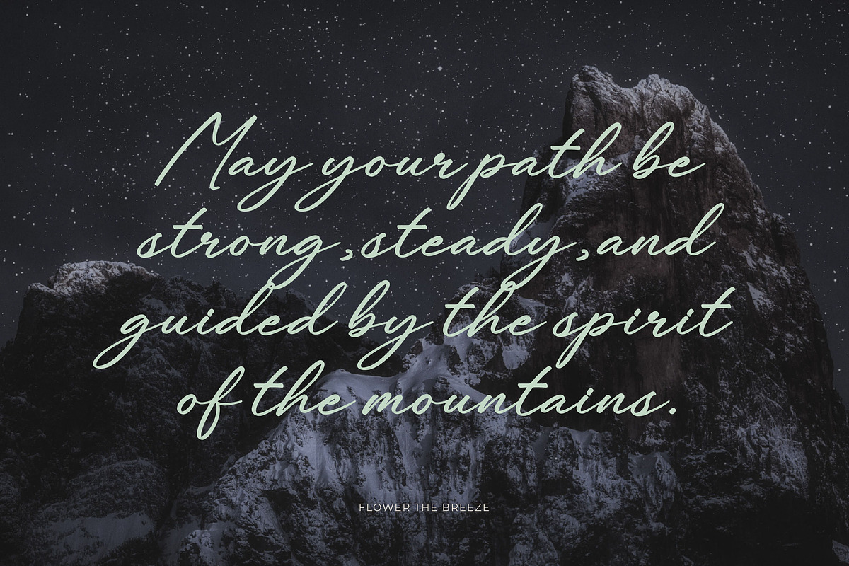 Flowers the Breeze Handwritten Font, a Script Font by Letterena Studios Script (Photo 7 of 20)