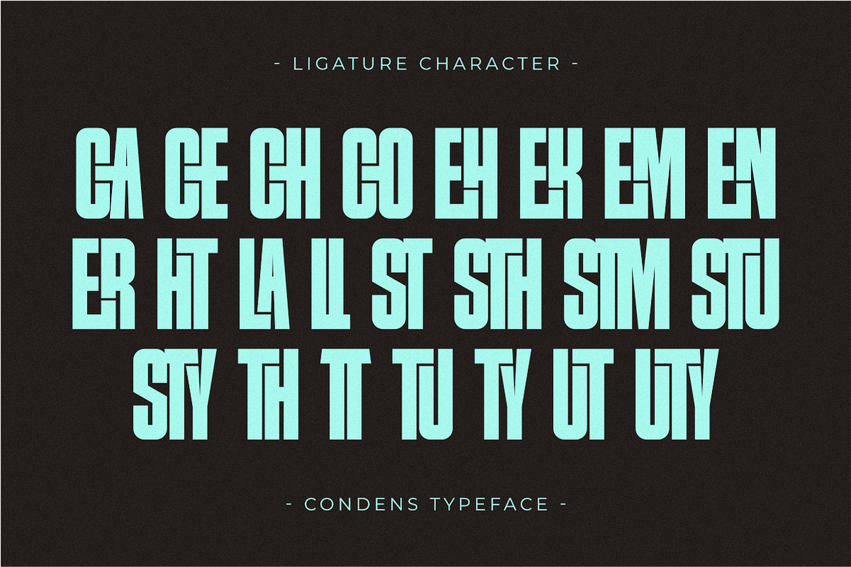 Condens - Modern Sans Serif, a Sans Serif Font by Pian45 Studio (Photo 7 of 8)