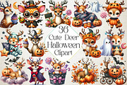 Cute Halloween Deer Clipart, an Illustration by DreamPrint404 (Thumbnail 1 of 5)