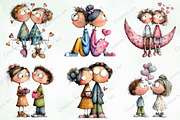 Valentine Quirky Couple Clipart, an Illustration by Creative Art (Thumbnail 5 of 9)