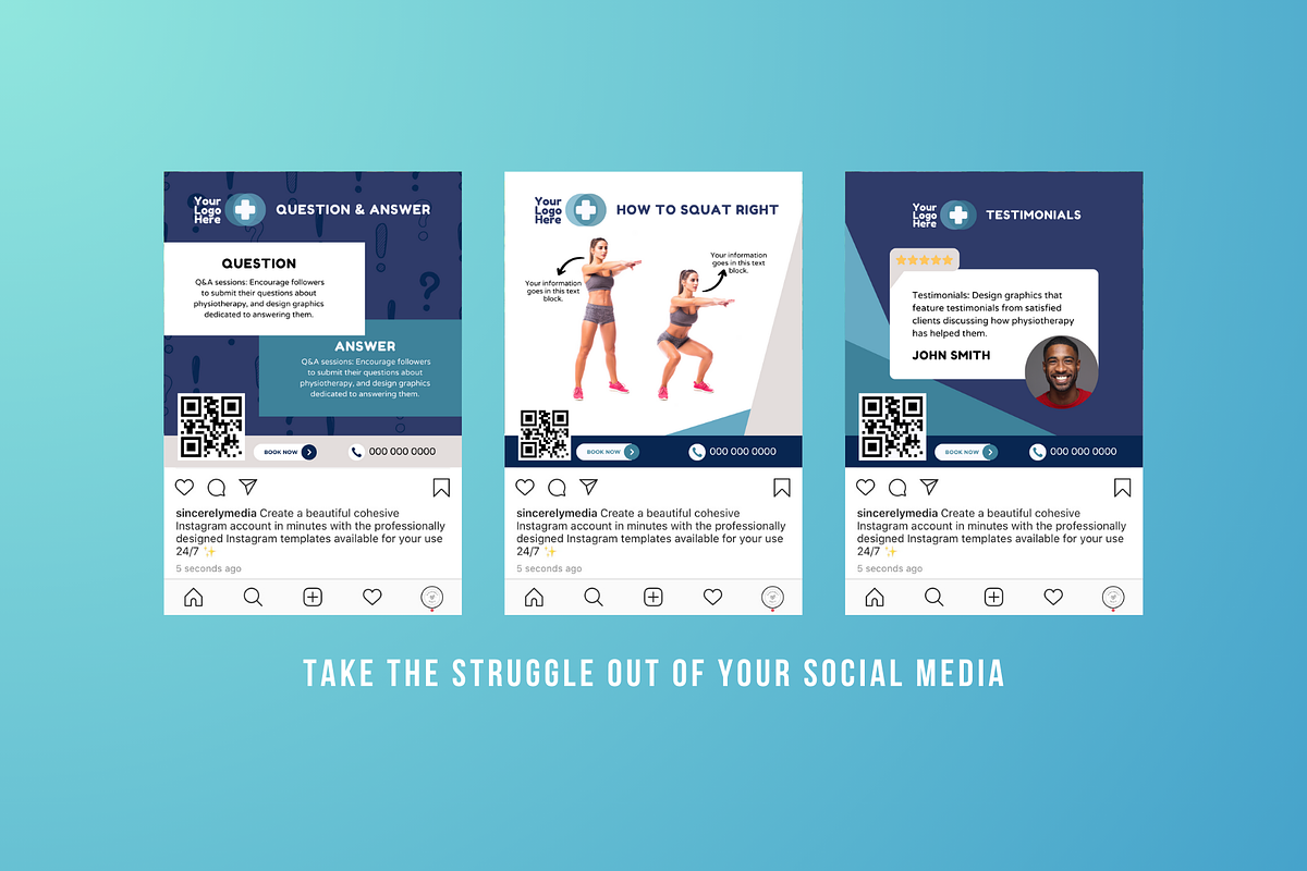 Physiotherapy Social Media, a Social Media Template by Sincerely Media (Photo 3 of 9)
