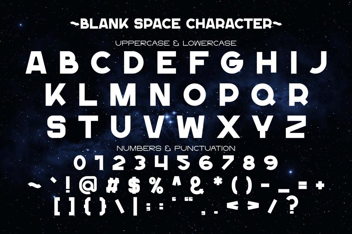 Blank Space - Bold Futuristic Font, a Sans Serif Font by Pian45 Studio (Photo 5 of 5)