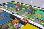 Low Poly City Town Pack, an Architecture 3D Model by multimedia4ds (Thumbnail 12 of 41)