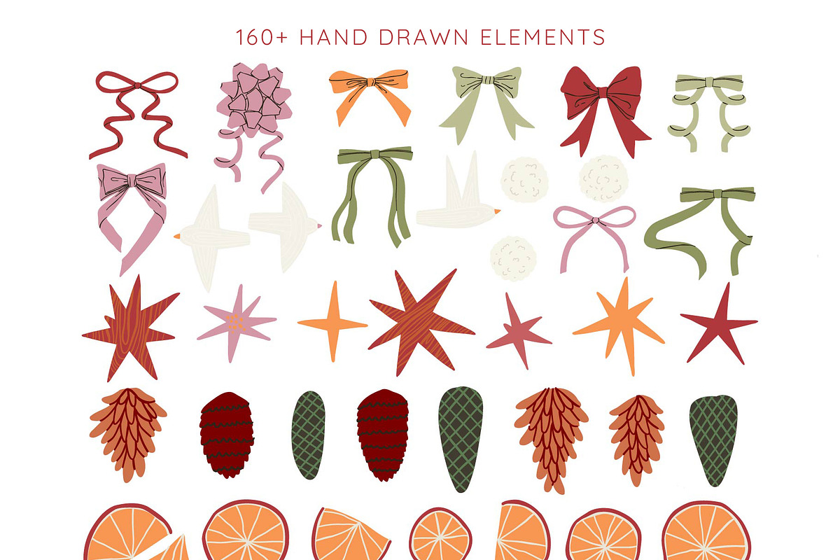 Christmas Wreath Creator, a Seasonal Illustration by Elliko shop (Photo 2 of 10)