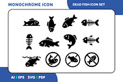 Dead Fish Icon Set – Simple Black, a Solid Icon by Fontmine Studio (Thumbnail 1 of 3)