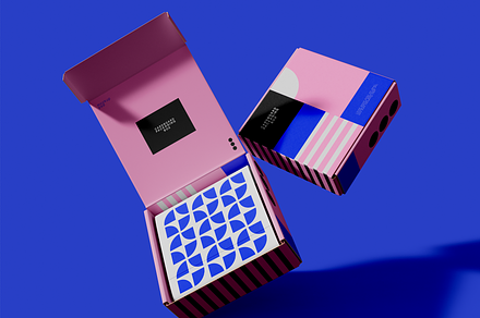 Floating Cardboard Boxes Mockup, a Packaging Mockup by Xtrahive