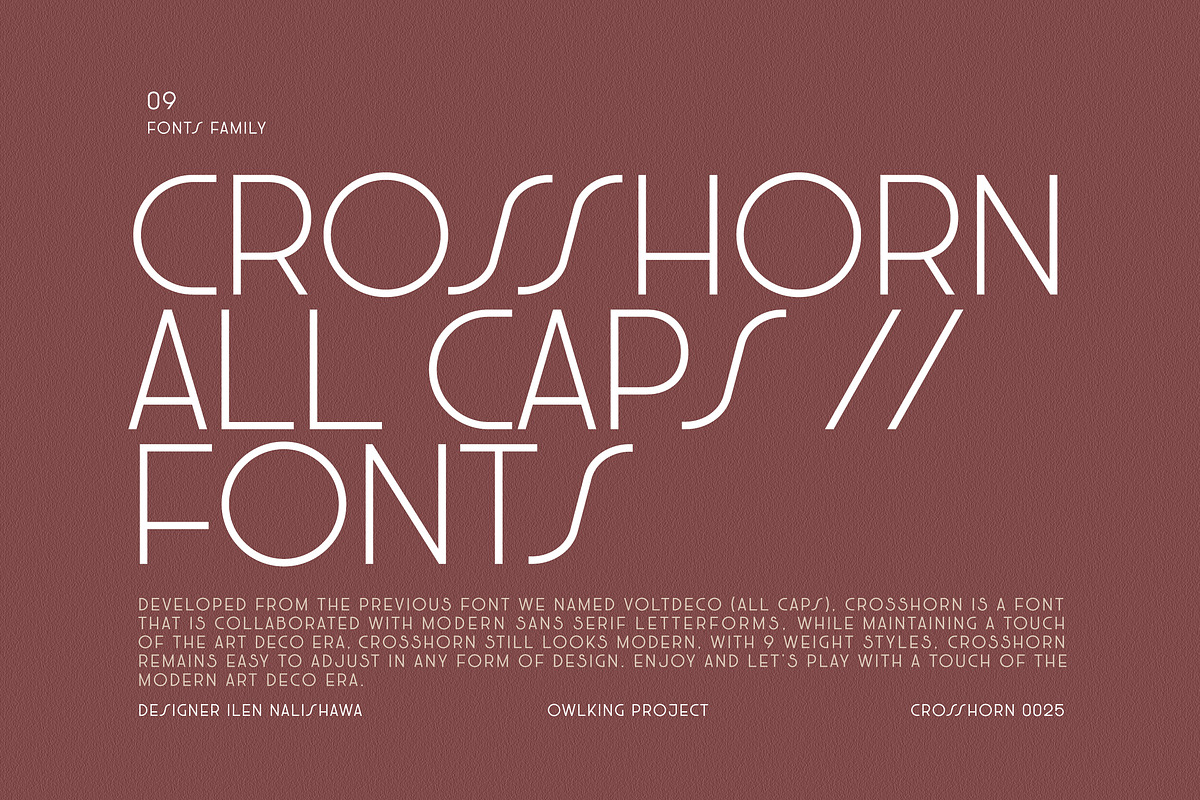 CROSSHORN, a Sans Serif Font by OWL KING (Photo 9 of 12)