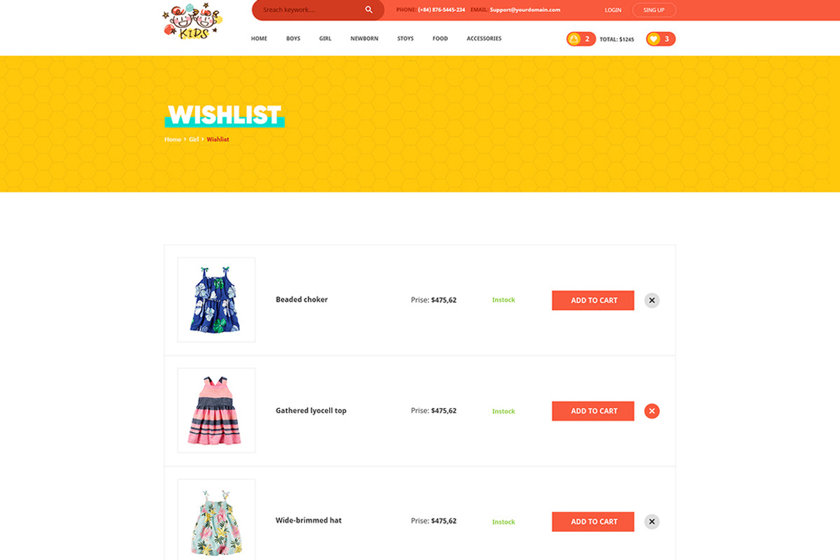 Kids - Love PSD for Kids, Baby shop, a Websites & App Template by Knighthemes (Photo 11 of 12)