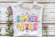 Brushstroke Summer Png Summer Vibes, an Illustration by CraftArtStudio (Thumbnail 2 of 4)