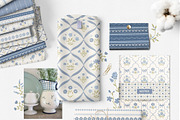 Cottage Dreams patterns, frames, bow, a Pattern Graphic by Cozy pattern shop (Thumbnail 2 of 12)