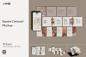 Square Carousel Mockup
