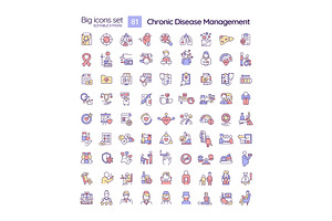 Chronic disease management RGB color, an Icon by IMG Visuals