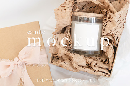 Candle 2x2 Label Mockup,Jar Candle, a Product Mockup by ILoveMockupDesign