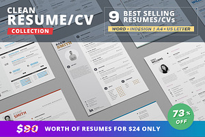 Resume/Cv Bundle - Clean Collection