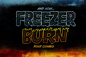 Freezer Burn Font Combo, a Handwritten Font by Serkworks Art Labs