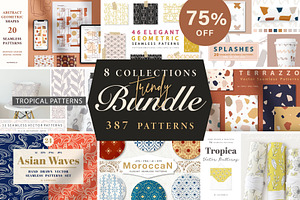 SEAMLESS PATTERNS BUNDLE - 8 In 1