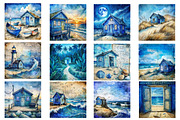 Watercolor Blue Beach Digital Papers, a Photo by Wow Magic (Thumbnail 2 of 2)