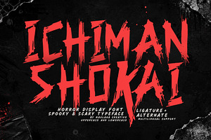 Ichiman Shokai Horror Scary Typeface