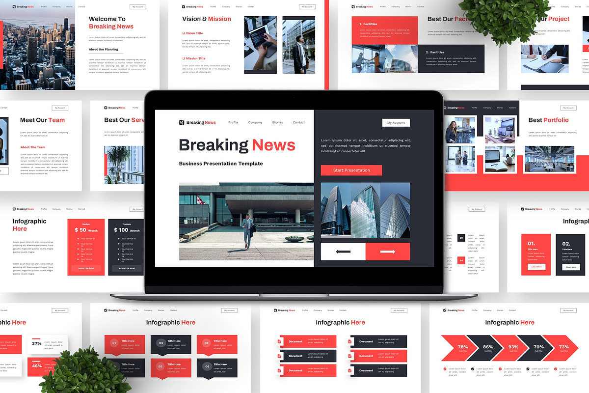 Breaking News - Business Powerpoint preview 4