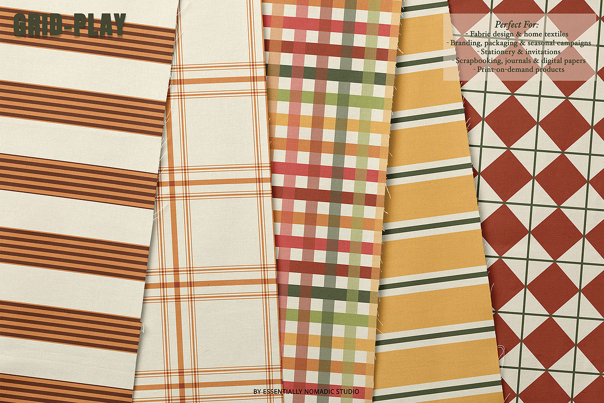 Autumn Plaid & Stripe Patterns, a Pattern Graphic by Essentially Nomadic (Photo 12 of 12)