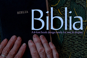 Biblia, a modulated humanist sans