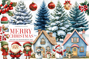 Merry Christmas CLIPART, an Illustration by Designworld