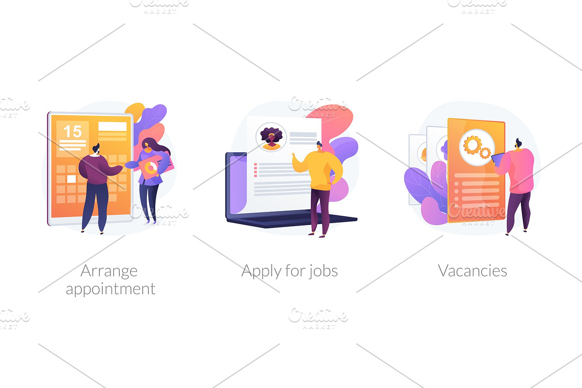Job application vector concept, a Work Illustration by Visual ...