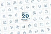 Testimonials 20 Pixel Perfect Icons, an Outline Icon by Alex Blogoodf (Thumbnail 1 of 11)