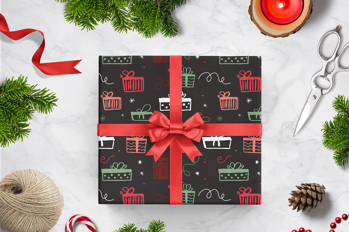 Winter holiday floral patterns, a Pattern Graphic by Cozy pattern shop (Photo 9 of 11)