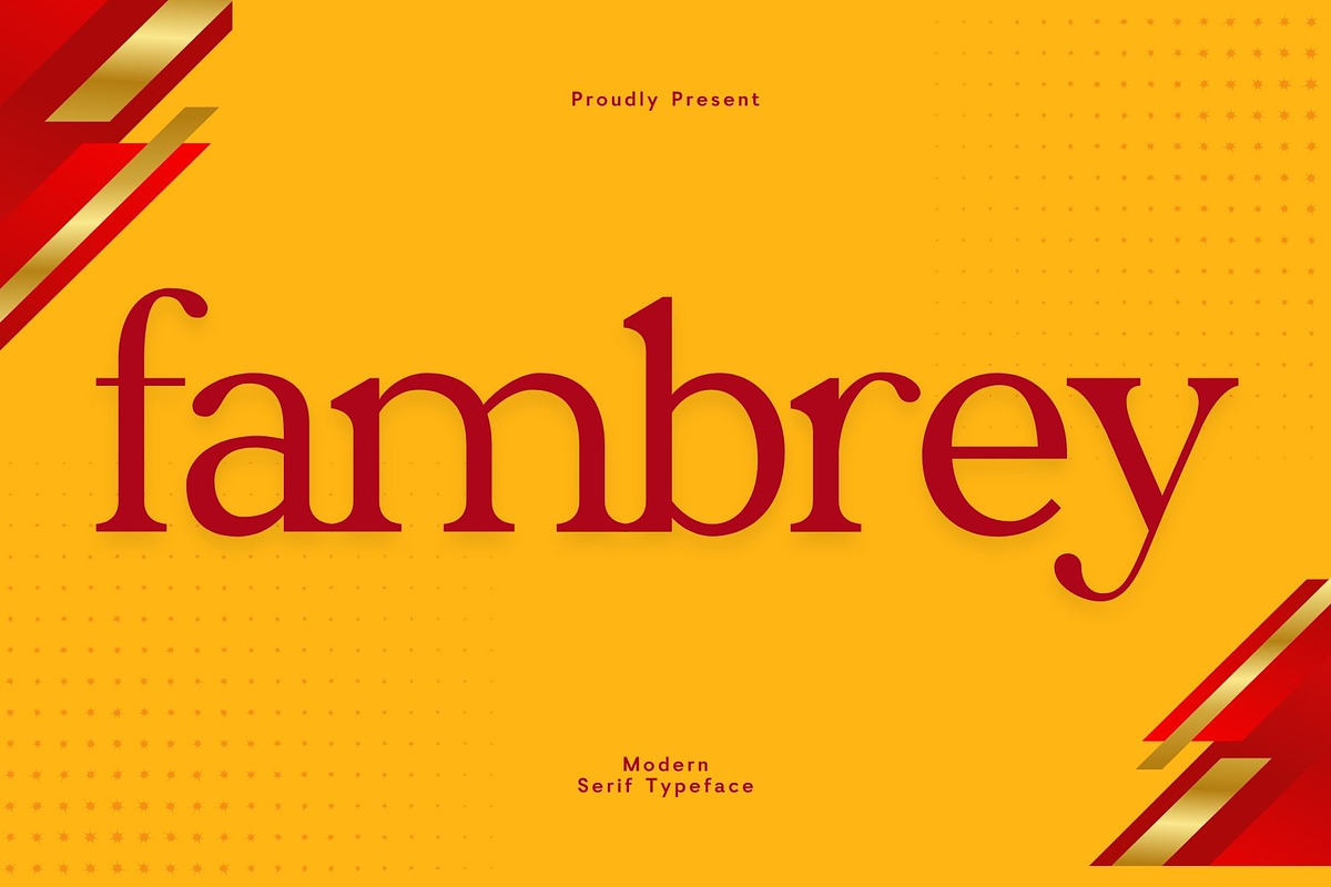Fambrey - Modern Serif Typeface, a Serif Font by Font Kingdom (Photo 1 of 6)