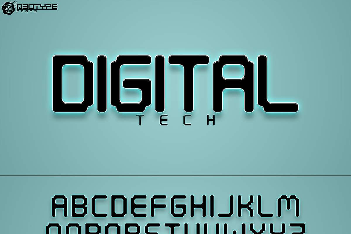 Digital (3-font pack), a Font by Qbotype Fonts (Photo 3 of 4)