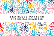 Colorful Floral Seamless Pattern PNG, an Illustration by Anca Digital Vibe (Thumbnail 1 of 3)