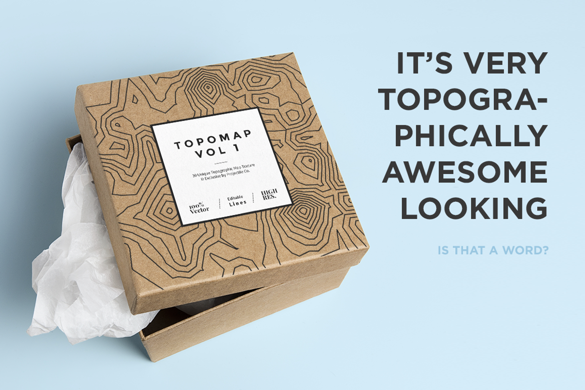 30 Vector Topographic Maps, a Texture Graphic by Projectile (Photo 2 of 10)