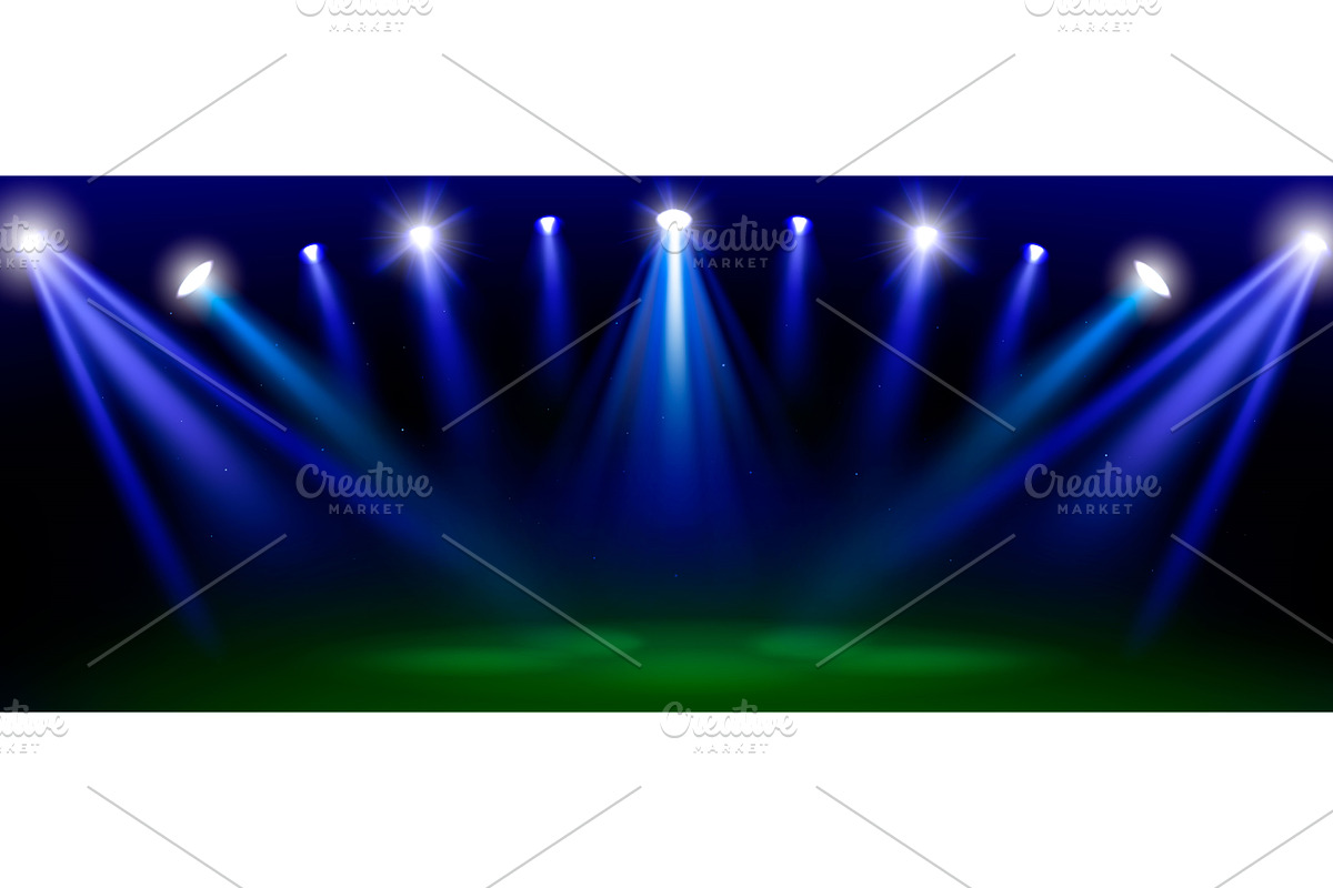 Bright stadium soccer field with, an Illustration by art PVP - market