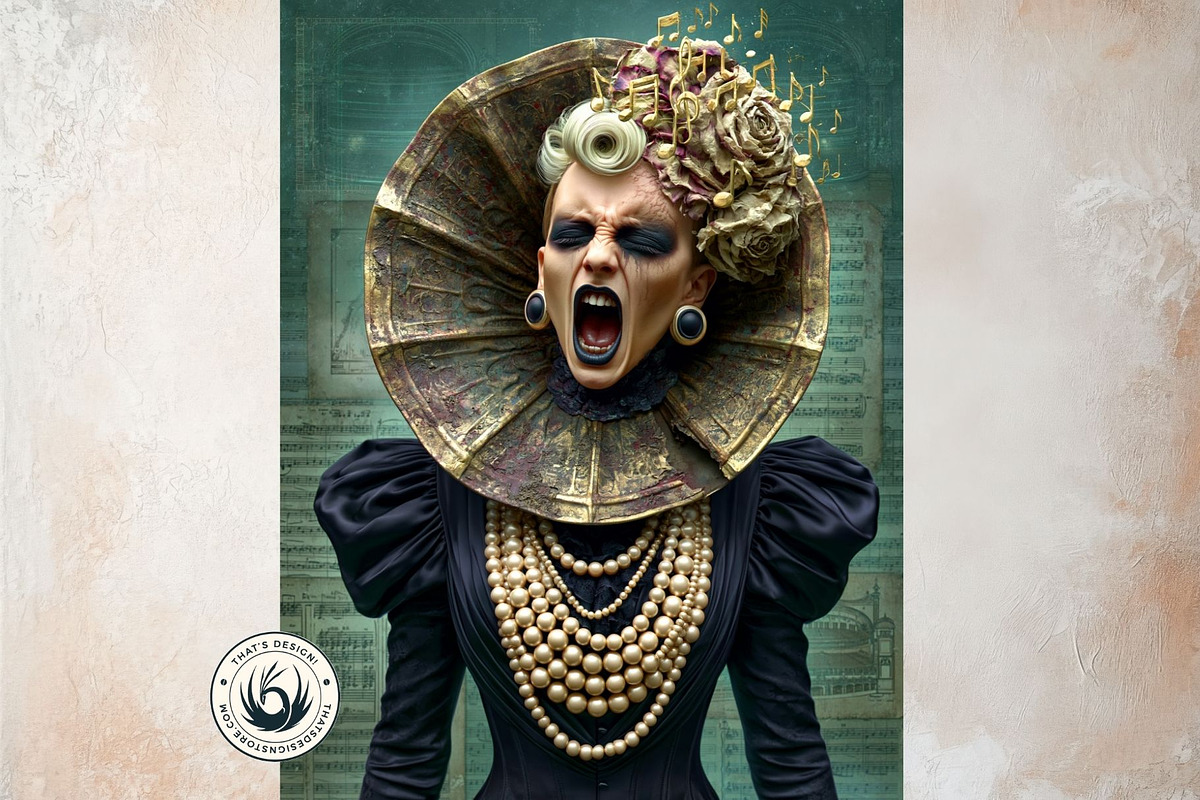 Surreal Portraits Digital Paper Set, a Decorative Illustration by ThatsDesignArt (Photo 4 of 15)