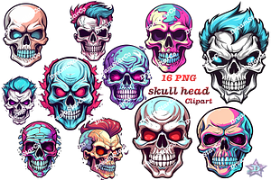 skull head clipart