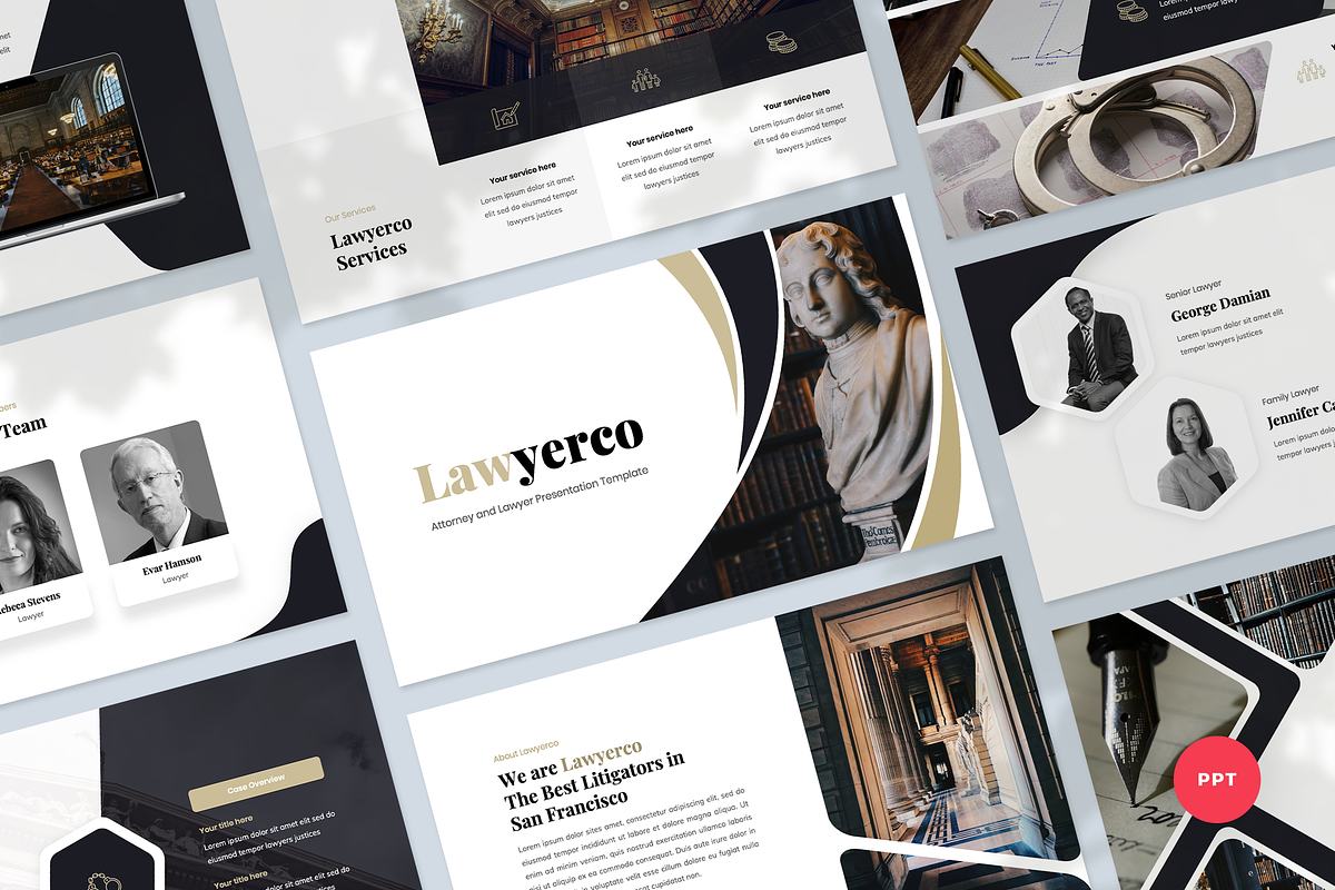 Attorney & Lawyer PowerPoint, a Presentation Template by Graphue (Photo 1 of 5)