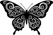 Beautiful Butterfly Silhouette, an Object Graphic by Designer_Momina (Thumbnail 8 of 20)