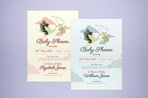 Baby Shower Invitation, an Invitation Template by graphicook