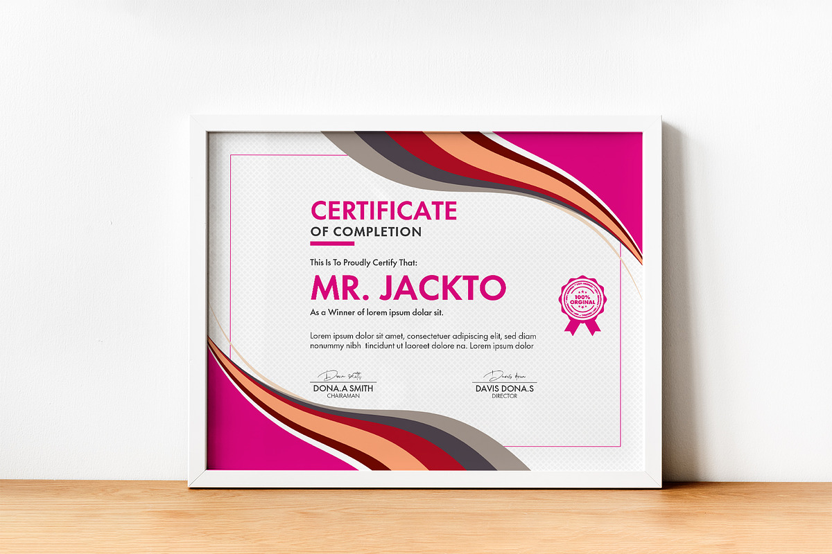 Certificate Of Achievement Design, a Stationery Template by MRI STUDIO (Photo 12 of 12)