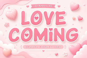 Love Coming - Cute Valentine Font, a Sans Serif Font by Limited.studio
