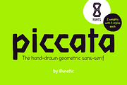 piccata, a Sans Serif Font by illunatic (Thumbnail 1 of 8)