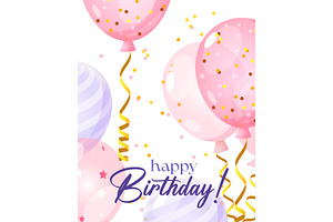 Birthday greeting card, a Decorative Illustration by Elen_Art