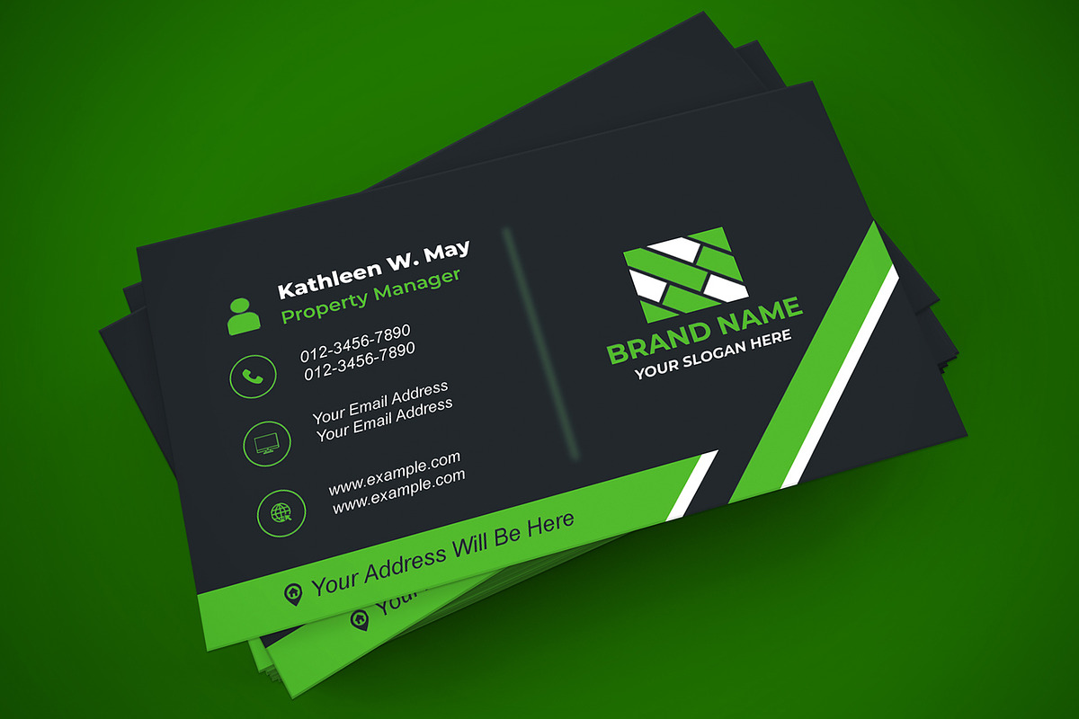 Modern Agent Card PSD preview 2