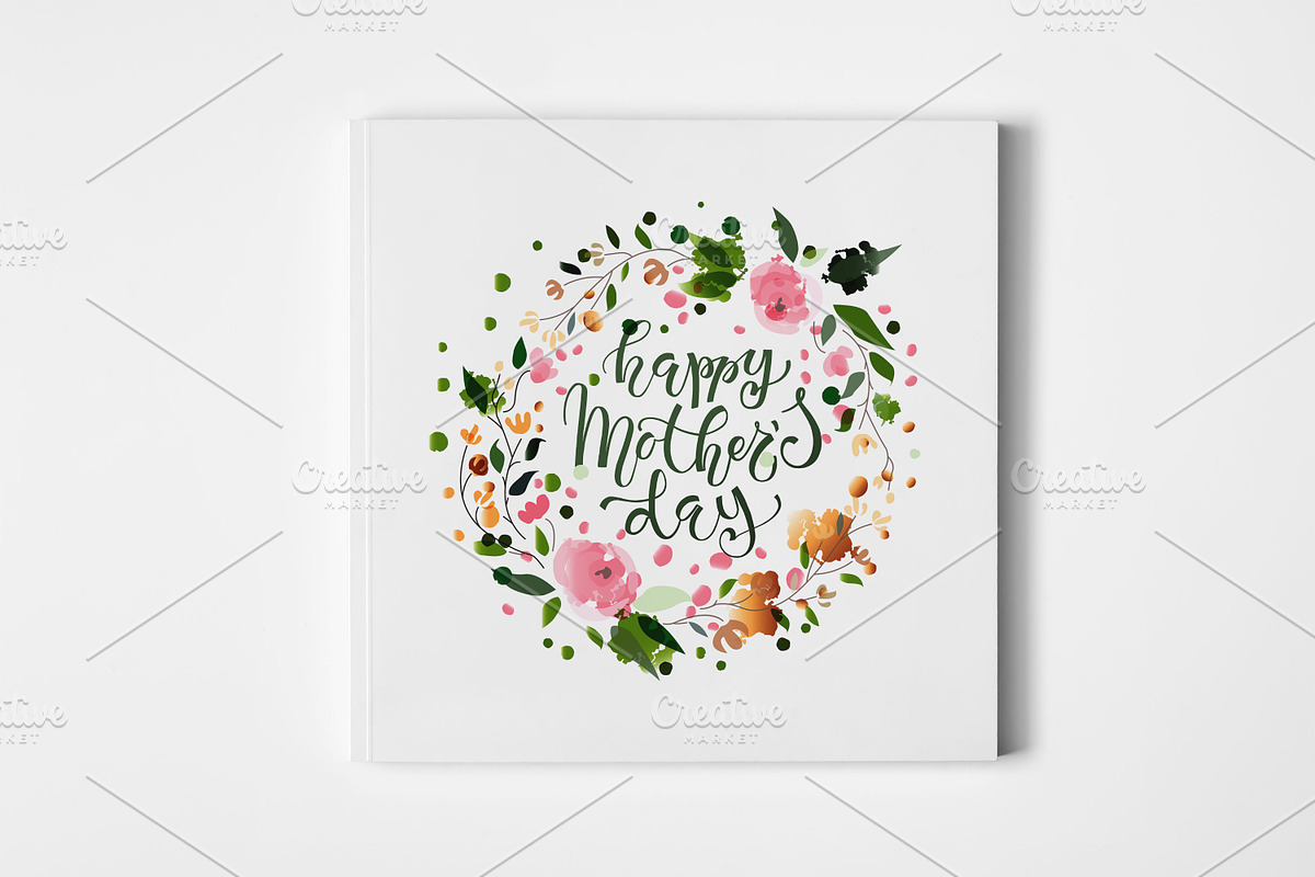 Happy Mother's Day Card Template, a Card Template by Svetlana Kurako (Photo 1 of 2)