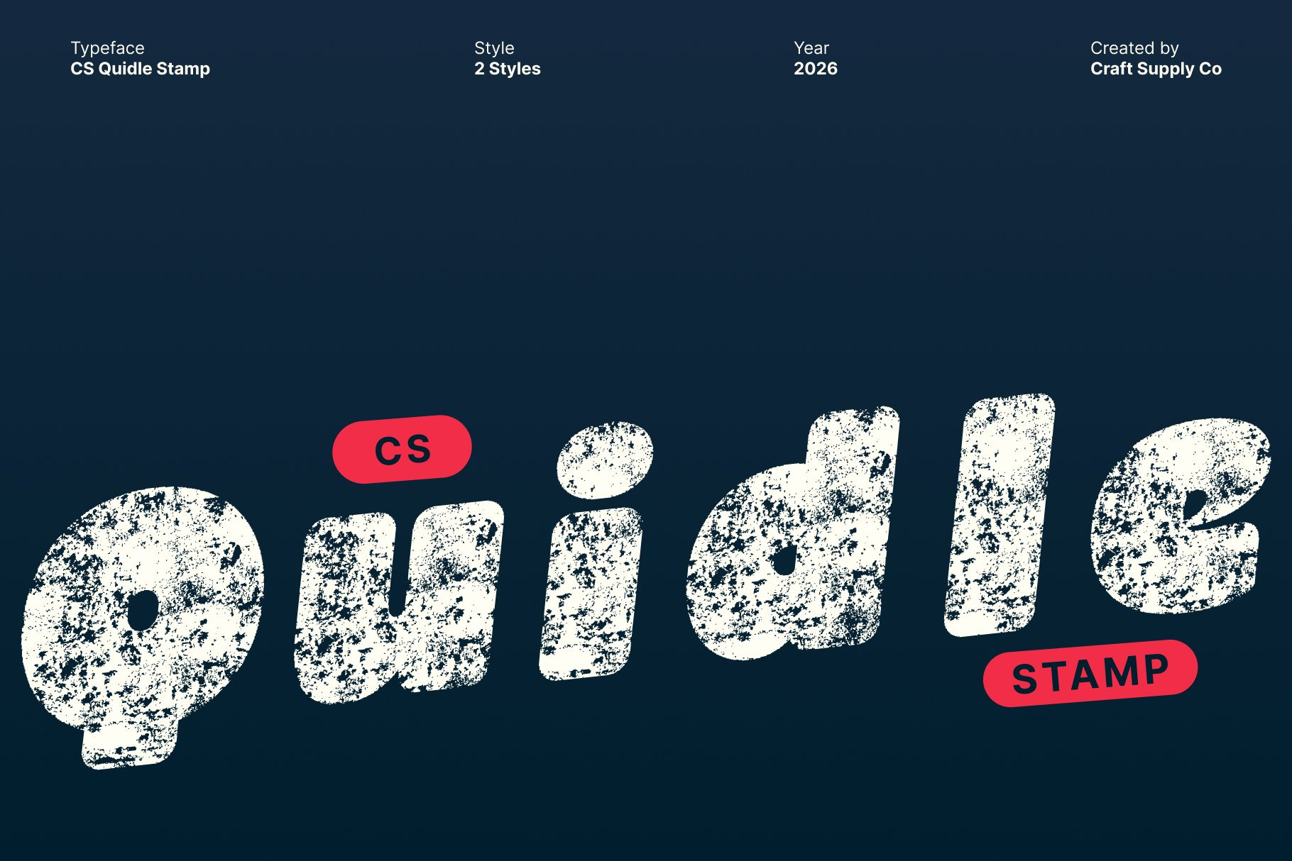 CS Quidle Stamp – Playful Display Font