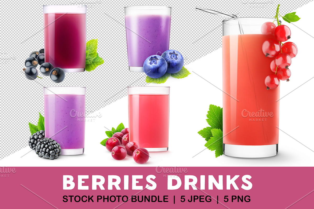 Berries drinks, an Object Graphic by Fruits+Veggies (Photo 1 of 3)
