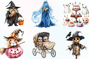 Massive Halloween Watercolor, an Illustration by CraftArtStudio (Thumbnail 2 of 6)