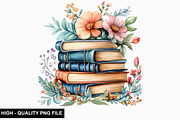 Watercolor Floral Book Clipart, an Illustration by crative8112 (Thumbnail 3 of 10)